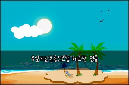 무알리안츠종신보험 체크할 점들