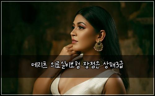 메리츠 의료실비보험 장점은  상해3급