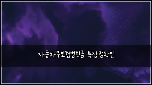 ์๋์ฐจ๋ฌด๋ณดํ๋ฒ์น๊ธ ํน์ฅ์ ํ์ธ