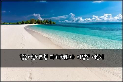 갱신어린이보험 파헤쳐보자  비갱신 어린이