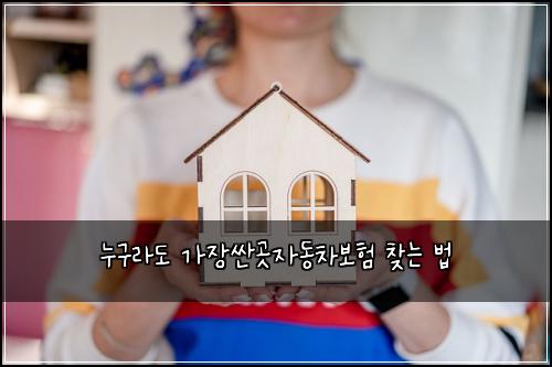 누구라도 가장싼곳자동차보험 찾는 법