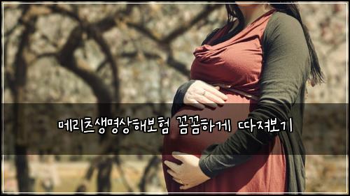 메리츠생명상해보험 꼼꼼하게 따져보기