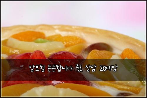 암보험 든든합니다  줬 상담 20대암