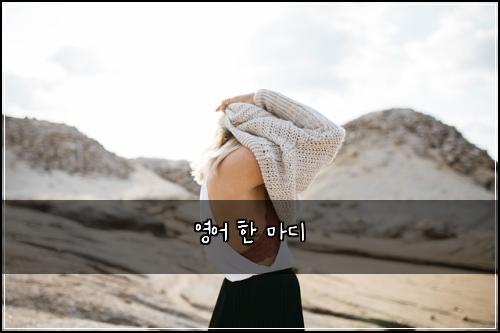영어 한 마디