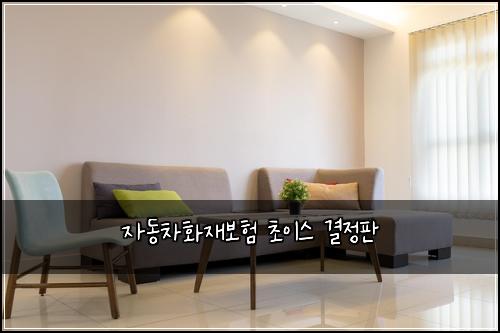 자동차화재보험 초이스  결정판